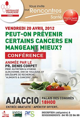 affiche conférence nutrition cancer Ajaccio