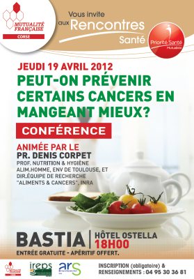 Bastia Corse affiche conférence nutrition cancer